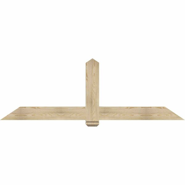 Ekena Millwork Eugene Rough Sawn Timber Gable Bracket, Douglas Fir, 84"W x 28"H x 4"D x 6"F, 8/12 Pitch GBW084X28X0406EUG00RDF - main